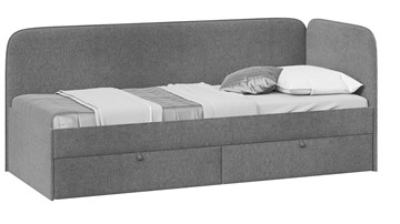 Кровать подростковая Молли тип 1 (90), Микровелюр Scandi Graphite 22 в Якутске