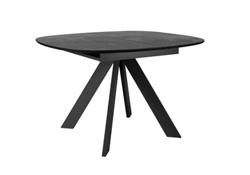 Раскладной стол DikLine BK100 Керамика Черный мрамор/подстолье черное/опоры черные в Якутске