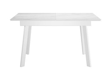 Раскладной стол DikLine SKH125 Керамика Белый мрамор/подстолье белое/опоры белые (2 уп.) в Якутске