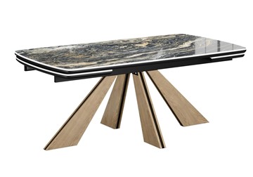 Раскладной стол DikLine SKP180 Керамика Amadeus/подстолье черное/опоры дуб монтана (2 уп.) в Якутске