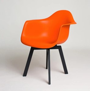 Обеденный стул derstuhl DSL 330 Grand Black (Оранжевый) в Якутске