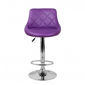 Барный стул Комфорт с мягкой спинкой WX-2396 экокожа фиолетовый в Якутске