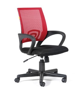 Офисное кресло CHAIRMAN 696 black Сетчатый акрил DW69 красный в Якутске
