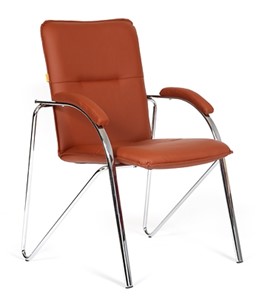 Кресло офисное CHAIRMAN 850 Экокожа Terra 111 коричневая в Якутске