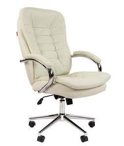 Офисное кресло CHAIRMAN 795 кожа, цвет белый в Якутске