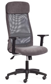 Кресло компьютерное PROFIT PLT флок/ткань, серый, 29/W-12, арт.20537 в Якутске