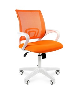 Кресло офисное CHAIRMAN 696 white, ткань, цвет оранжевый в Якутске