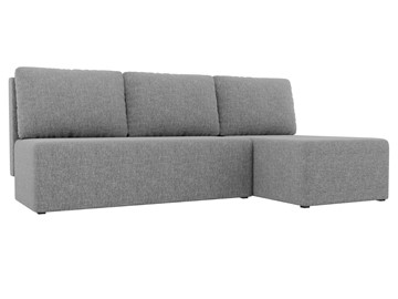 Угловой диван с оттоманкой Поло, Серый (рогожка) в Якутске