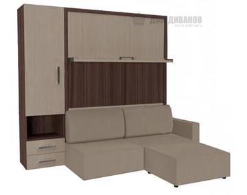 Кровать подъемная Кровать-трансформер Smart (ШЛ+КД 1400+Пуф), шкаф левый, правый подлокотник в Якутске