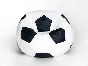 Кресло-мешок Мяч малый, бело-черный в Якутске