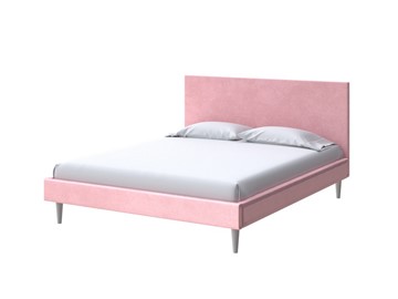 Кровать двуспальная Claro 160х200, Велюр (Casa Жемчужно-розовый) в Якутске