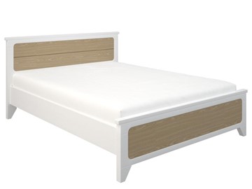 2-спальная кровать Боринское Соня 1400, Белый/Дуб в Якутске