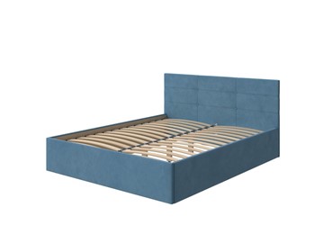 Спальная кровать Vector Plus 160х200, Велюр (Monopoly Прованский синий (792)) в Якутске