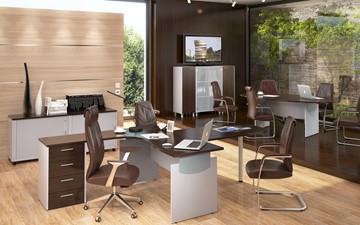 Офисная мебель OFFIX-NEW для двух сотрудников и руководителя в Якутске