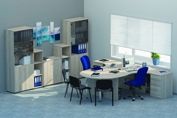 Мебель для персонала Twin для 2 сотрудников с совмещенными столами в Якутске