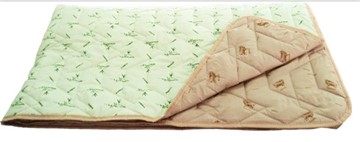 Одеяло «Зима-Лето», ткань: тик, материалы: бамбук/верблюжья шерсть в Якутске