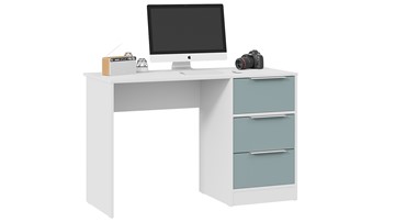 Письменный стол Марли Тип 1 (Белый/Серо-голубой) в Якутске