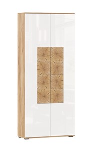 Шкаф двухстворчатый Фиджи с декоративными накладками 659.310, Дуб Золотой/Белый в Якутске