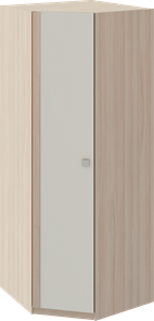 Распашной угловой шкаф Глэдис М21 (Шимо светлый/Белый текстурный) в Якутске