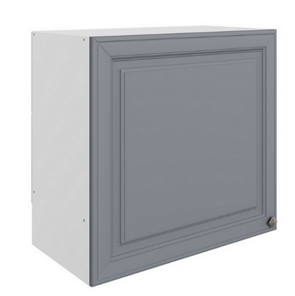 Шкаф навесной Мишель под вытяжку L600 H566 (1 дв. гл.) эмаль (белый/серый) в Якутске