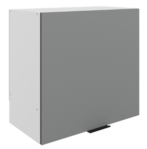 Навесной кухонный шкаф Стоун L600 Н566 (1 дв. гл.) (белый/оникс софттач) в Якутске
