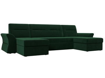 Большой П-образный диван Клайд, Зеленый (Велюр) в Якутске