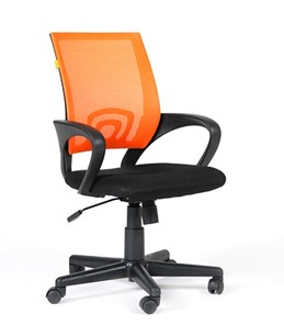 Кресло CHAIRMAN 696 black Сетчатый акрил DW66 оранжевый в Якутске