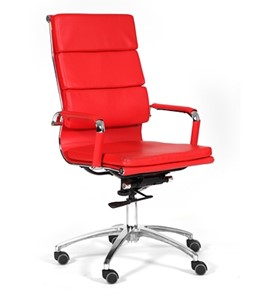 Офисное кресло CHAIRMAN 750 экокожа красная в Якутске