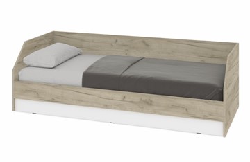 Подростковая кровать О81, Серый дуб - Белый в Якутске