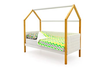 Кровать-домик детская «Svogen белая-дерево» мягкая в Якутске