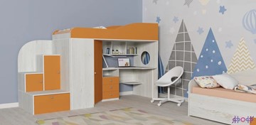 Детская кровать-шкаф Кадет-1, корпус Винтерберг, фасад Оранжевый в Якутске