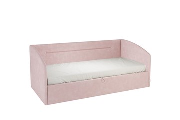 Кровать в детскую 0.9 Альба (Софа), нежно-розовый (велюр) в Якутске