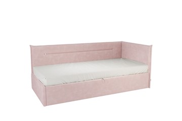 Кровать детская 0.9 Альба (Тахта), нежно-розовый (велюр) в Якутске