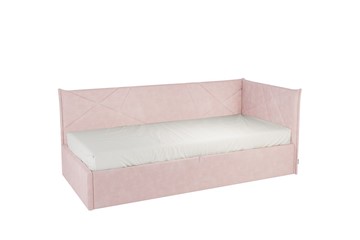Детская кровать 0.9 Бест (Тахта), нежно-розовый (велюр) в Якутске