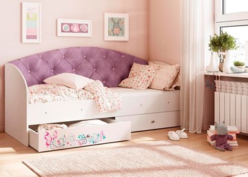 Детская кровать Эльза без бортика, Фиолетовый (латы) в Якутске