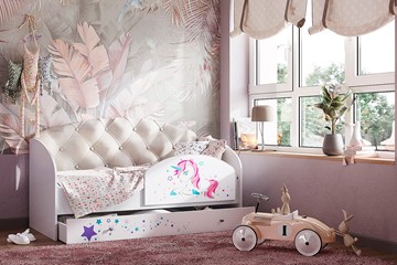 Детская кровать с бортиками Звездочка с бортиком, Бежевый в Якутске