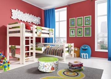 Детская двухъярусная кровать Соня, Вариант 7 Белый в Якутске