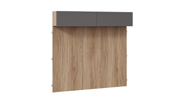 Шкаф навесной с декоративными панелями Порто (366) СМ-393.21.023-24 (Яблоня Беллуно/Графит софт) в Якутске