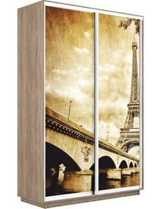 Шкаф 2-х дверный Экспресс 1400x450x2200, Париж/дуб сонома в Якутске