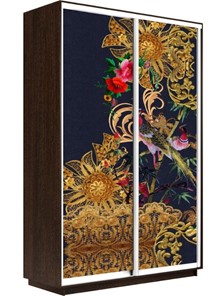 Шкаф 2-створчатый Экспресс 1600x450x2400, Золотой орнамент/венге в Якутске