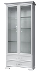 Шкаф-витрина Грация ШР-2, белый, 2 стекла в Якутске