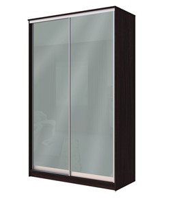 Шкаф 2-х дверный Хит-22-4-12/2-22 с цветным стеклом, средне-серый 074, Венге в Якутске