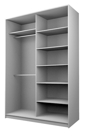 Шкаф 2-х створчатый MAX МШ-23-6-16-22, Профиль Черный/Цвет Белый/Oracal Черный в Якутске - изображение 1