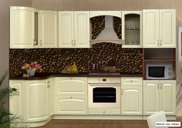 Угловой кухонный гарнитур Кантри 1330х2800 в Якутске - изображение