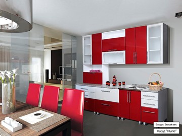Модульный кухонный гарнитур Мыло 224 2600, цвет Бордо/Белый металлик в Якутске