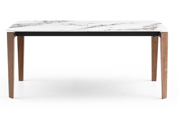 Кухонный стол раздвижной DT8843CW (180) белый мрамор  керамика в Якутске