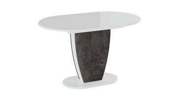 Кухонный стол раскладной Монреаль тип 1 (Белый глянец/Моод темный) в Якутске