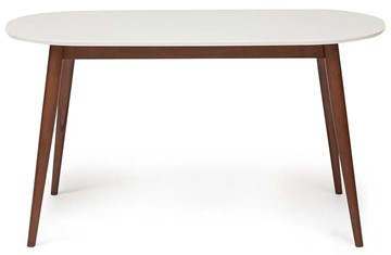 Обеденный стол MAX (Макс) бук/мдф 140х80х75 Белый/Коричневый арт.10465 в Якутске