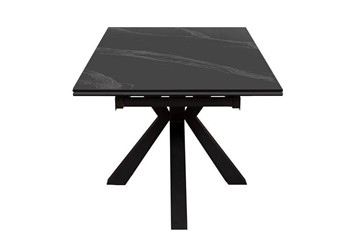 Стол обеденный раздвижной DikLine SFE160 Керамика Черный мрамор/подстолье черное/опоры черные (2 уп.) в Якутске - предосмотр 3