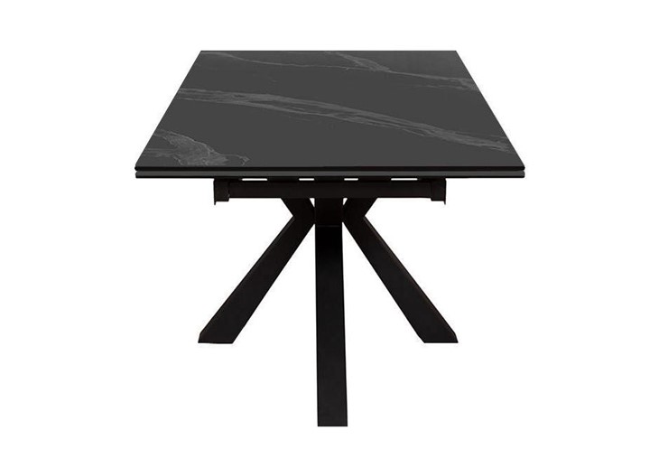 Стол обеденный раздвижной DikLine SFE160 Керамика Черный мрамор/подстолье черное/опоры черные (2 уп.) в Якутске - изображение 3